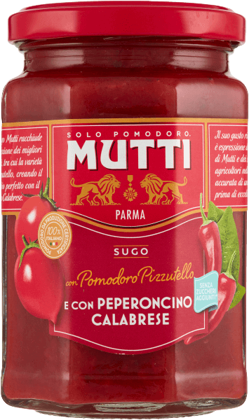 Sos Paste Rosii cu Ardei Picant Mutti 280g Original Italia