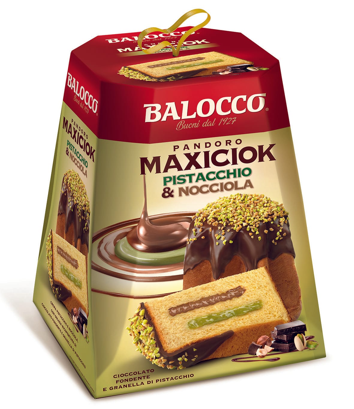 Pandoro Balocco Maxiciok Fistic si Alune 800g