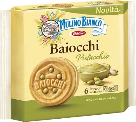 Biscuiti Baiocchi Cu Fistic Mulino Bianco 168g Import Italia