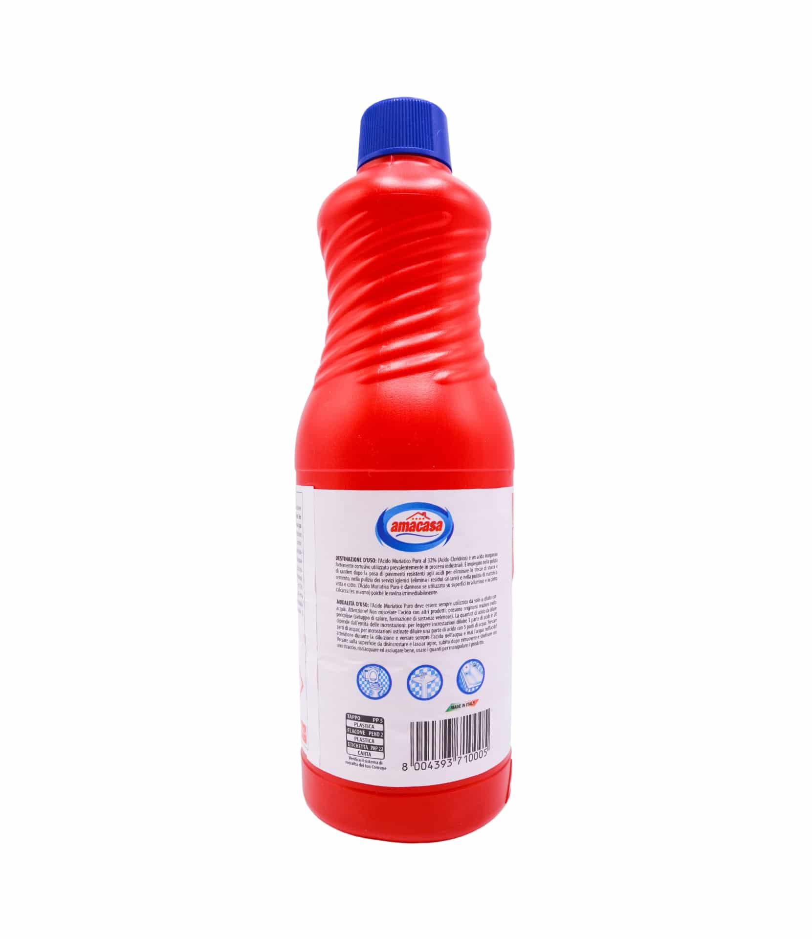 Acid muriatic pur Amacasa 32% 1 L Original Italia - imagine 2