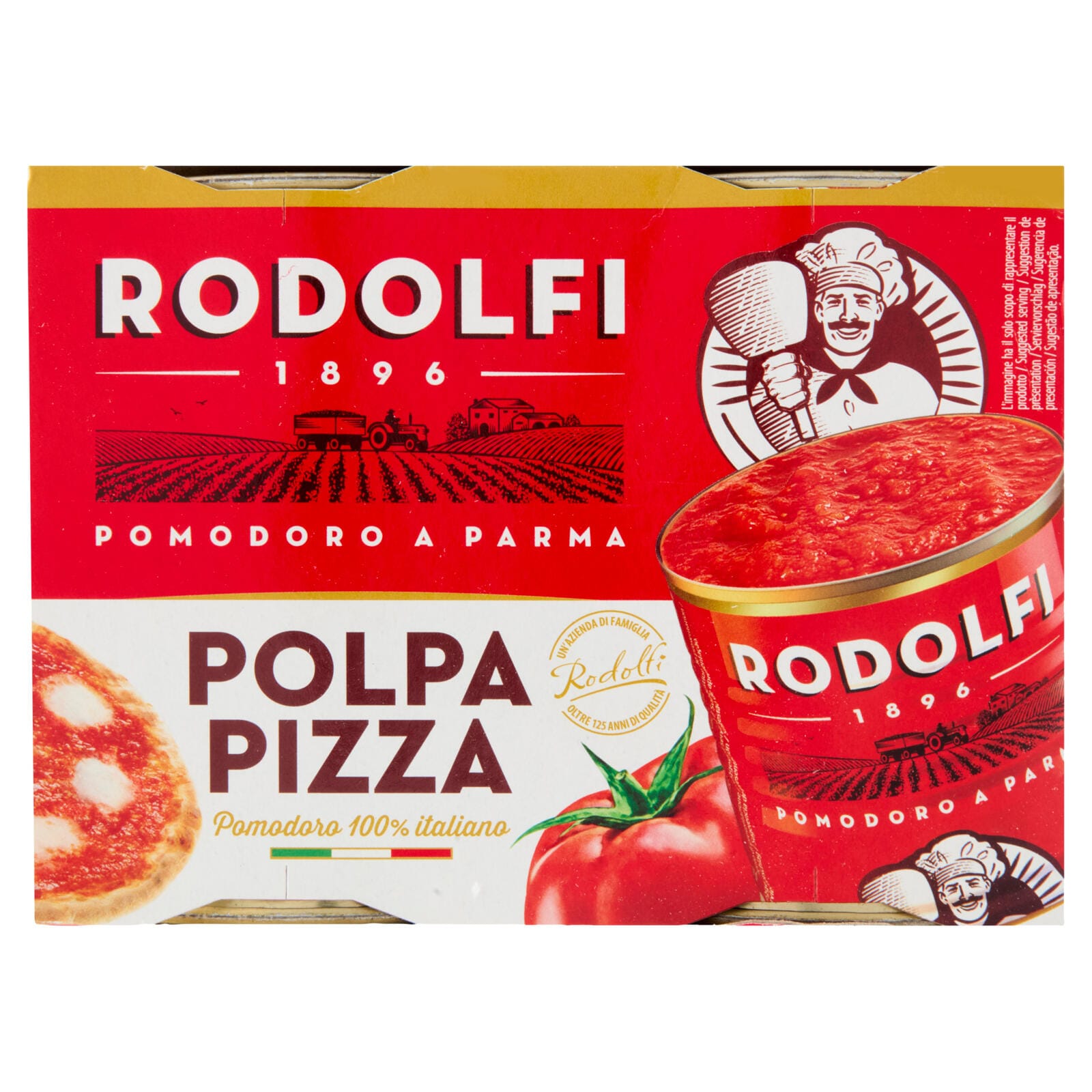 Sos Pizza Rodolfi Pulpa de Rosii Italiene 2x400gr
