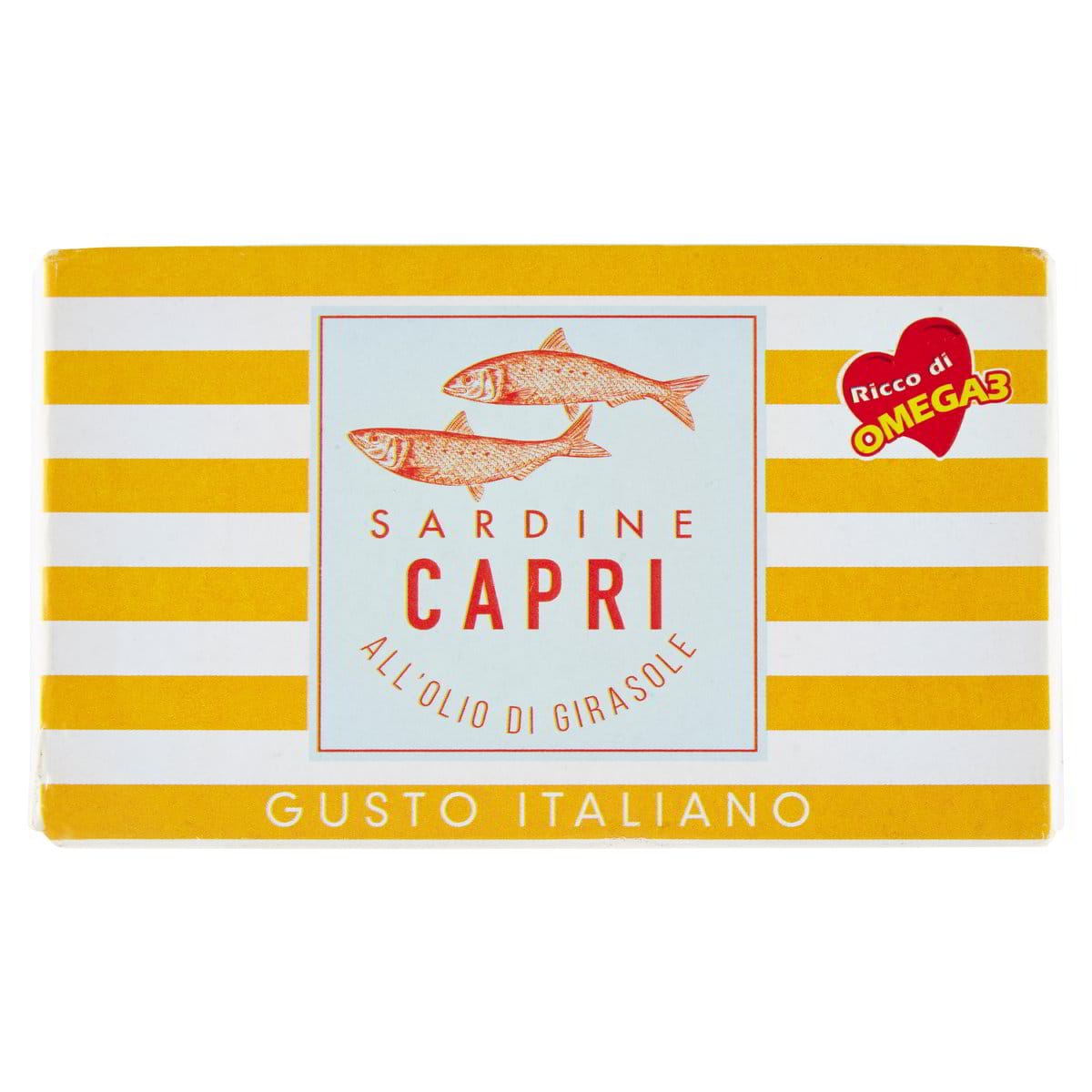 Sardine in ulei de floarea soarelui Capri 120g