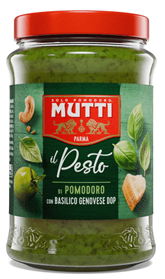 Pesto Mutti cu Rosii si Busuioc 180gr