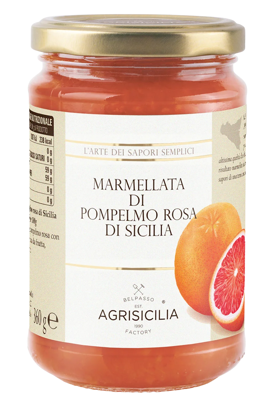 Dulceata de Grapefruit roz Agrisicilia 360g